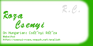 roza csenyi business card